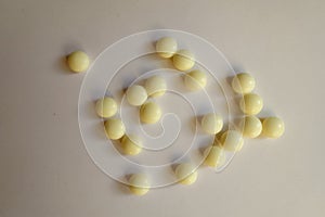 Light yellow mints of xylitol
