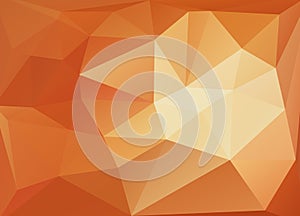 Light Yellow, Orange vector polygon abstract pattern. Geometric illustration in Origami style with gradient. A completely new temp