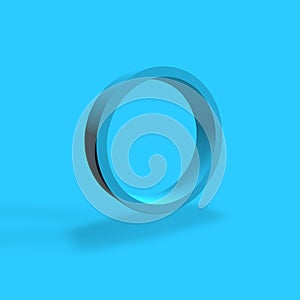Lightblue 3D circle or ring