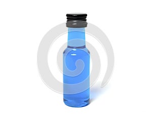 Lightblue bottle on white background