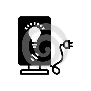 Black solid icon for Lightbox, advertising and digital