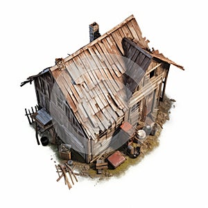 The Lightbringer Shack: A Rustic Aerial View Of An Old House photo