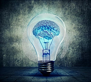 Lightbulb brain photo