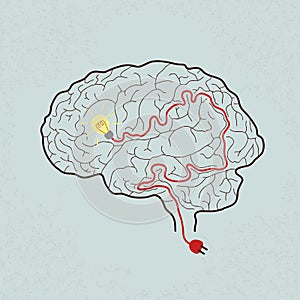 Lightbulb Brain Idea for Ideas or Inspiration