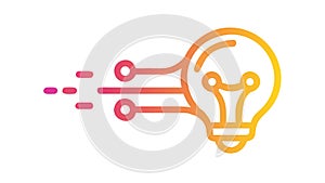 Lightbulb Circuit Idea Vector. Innovation Creative Thinking Solution Icon, vector design Generative AI