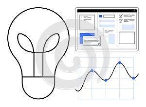 Creative Process with Data Insights, Technology, and Innovation Visualization