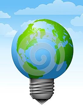 Lightbulb Earth Energy Source 2