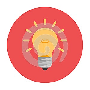 Lightbulb flat icon