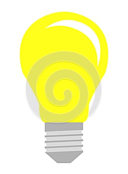 Lightbulb in flat style