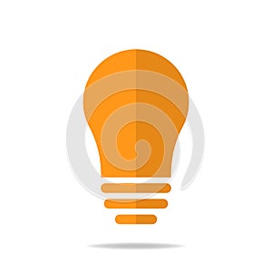Lightbulb. Flat style icon of utilities. Symbol of light. Clean and modern vector illustration for design, web.