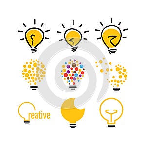 Lightbulb graphic design template vector isolated illustration