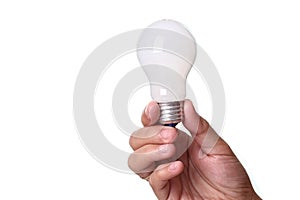 Lightbulb in a hand