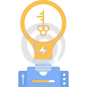 Lightbulb icon creativity and idea vector symbol