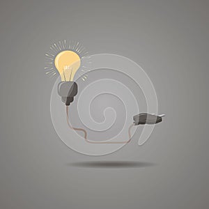 Lightbulb icon. vector light bulb. idea symbol. energy illustration - electricity concept