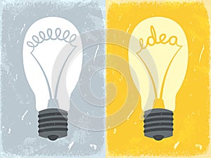 Lightbulb with idea