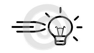 Lightbulb Idea Innovation Icon, Creativity Problem Solving, vector design Generative AI