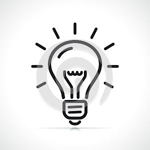 Lightbulb or idea line icon