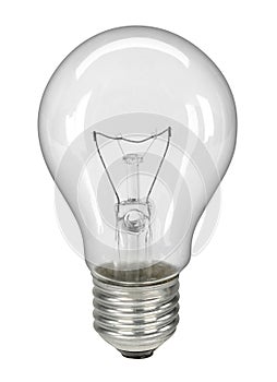 Lightbulb isolated on white - with clipping path