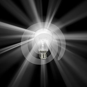 Lightbulb isolated on white - with clipping path