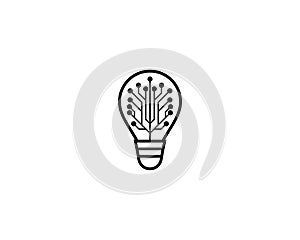 Lightbulb logo template vector icon