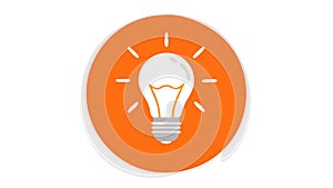Lightbulb Moment Creative Idea Generation Icon, vector design Generative AI