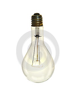 Lightbulb Over White Background