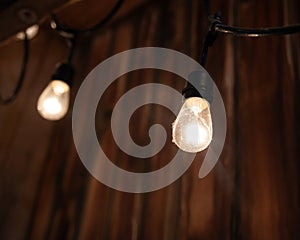 Lightbulb String Lights Illuminate a Barn