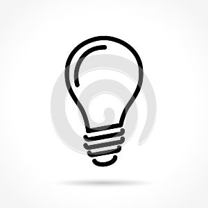 Lightbulb thin line icon