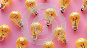The Lightbulbs on Pink.AI generated image