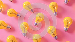 The Lightbulbs on Pink.AI generated image