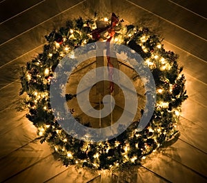 Lighted Christmas Wreath