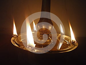 Lighted lamp photo