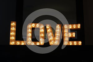 Lighted Love Sign