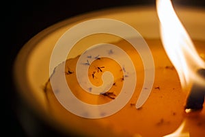 A lighted mosquito candle close-up
