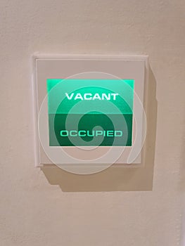 Lighted vacant indicator