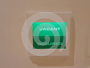 Lighted vacant indicator