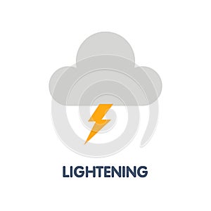 Lightening flat icon design style illustration on white background