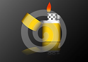 Lighter design vector object with shadow mirror effect