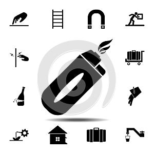 lighter, fire icon. Simple glyph, flat vector element of universal icons set for UI and UX, website or mobile application