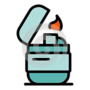 Lighter flame icon vector flat