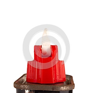 lighter fluid bottle isolated on white background