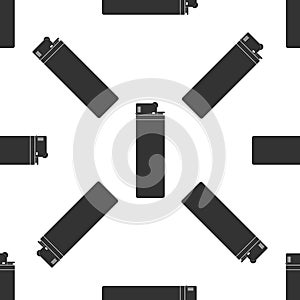 Lighter icon seamless pattern on white background.