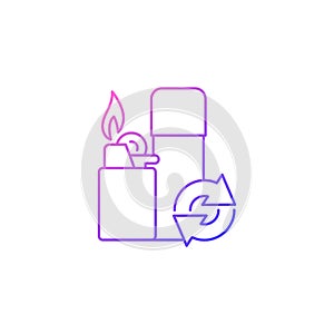 Lighter refill gradient linear vector icon