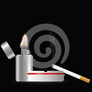 Lighter and sigarette