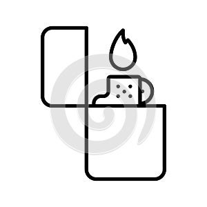 Lighter vector icon. fire illustration sign. arson symbol.