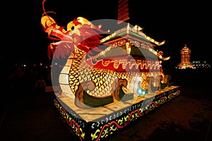 Lightful dragon in chinese lantern festival photo