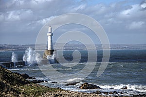 Lighthouse in Aberdeen, Scotland, UK