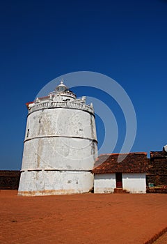 The lighthouse of the Aguada Fort in Candolim photo