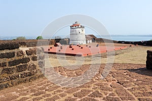 Lighthouse in Aguada fort photo