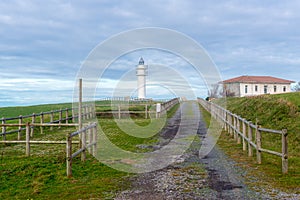 Lighthouse of Ajo Cape, Cantabria, Spain photo